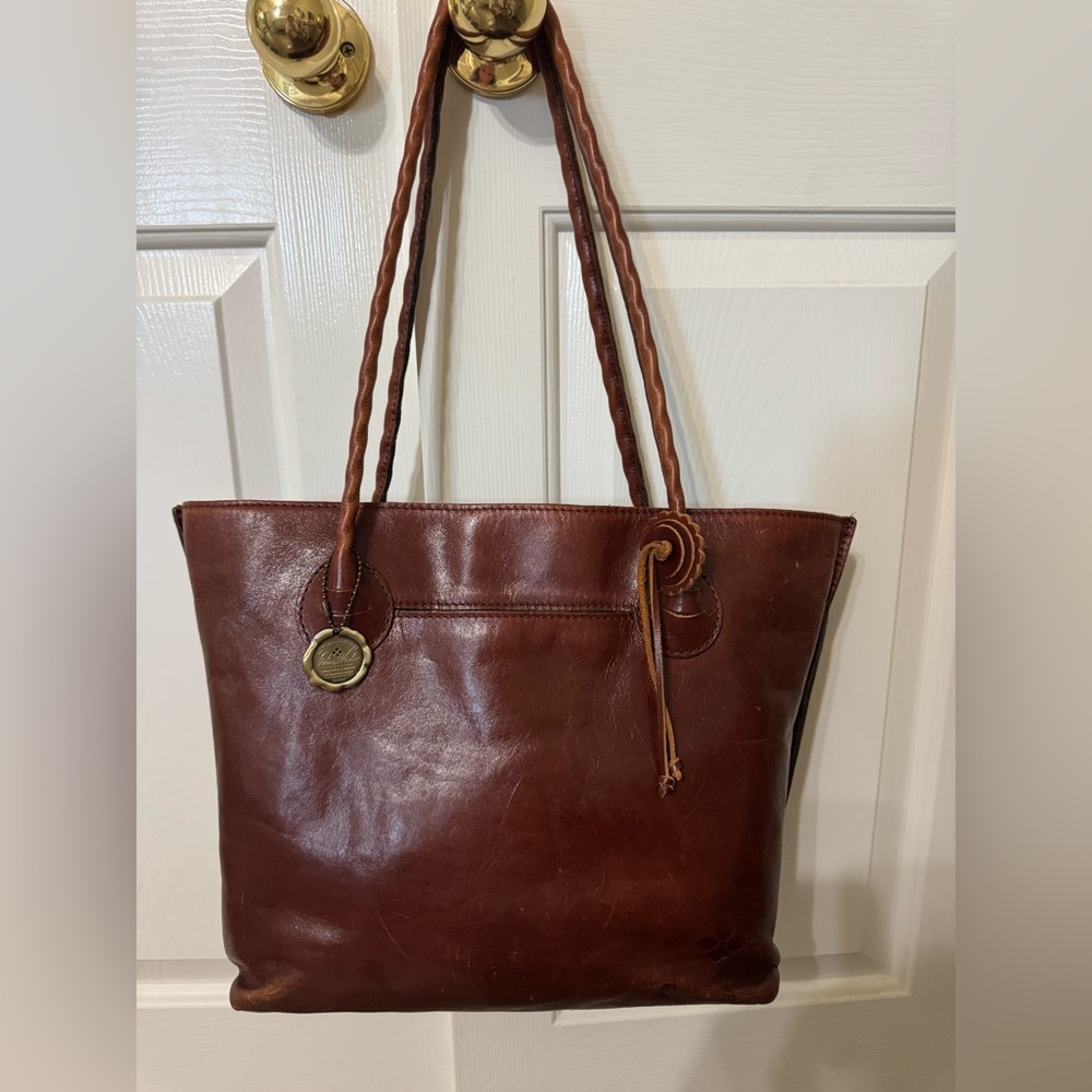 Patricia Nash Brown Leather Tote Bag - Picture 3 of 11